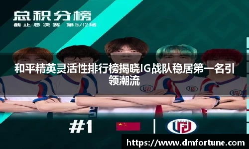 和平精英灵活性排行榜揭晓IG战队稳居第一名引领潮流